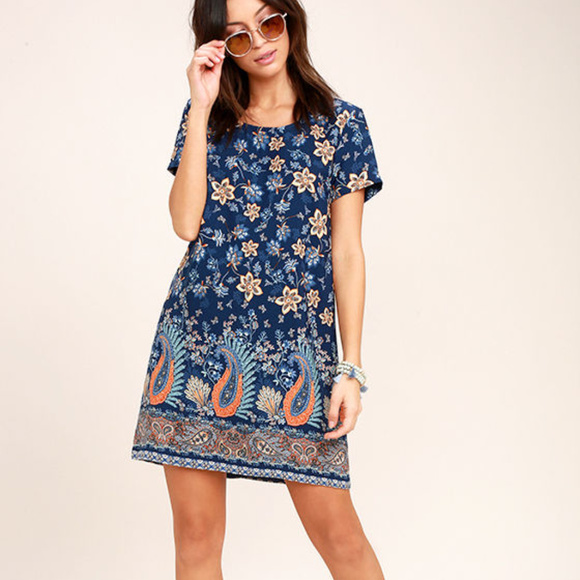 Lulus Dresses & Skirts - Lulus A Place for Us Floral Paisley Shift Dress